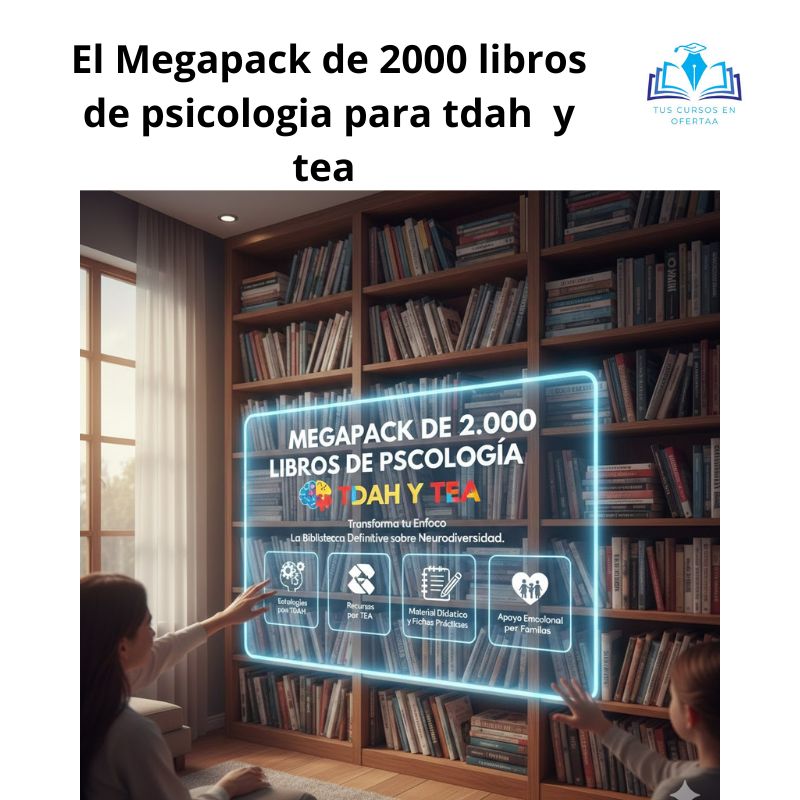 Megapack de 2000 libros de psicologia para tdah y tea