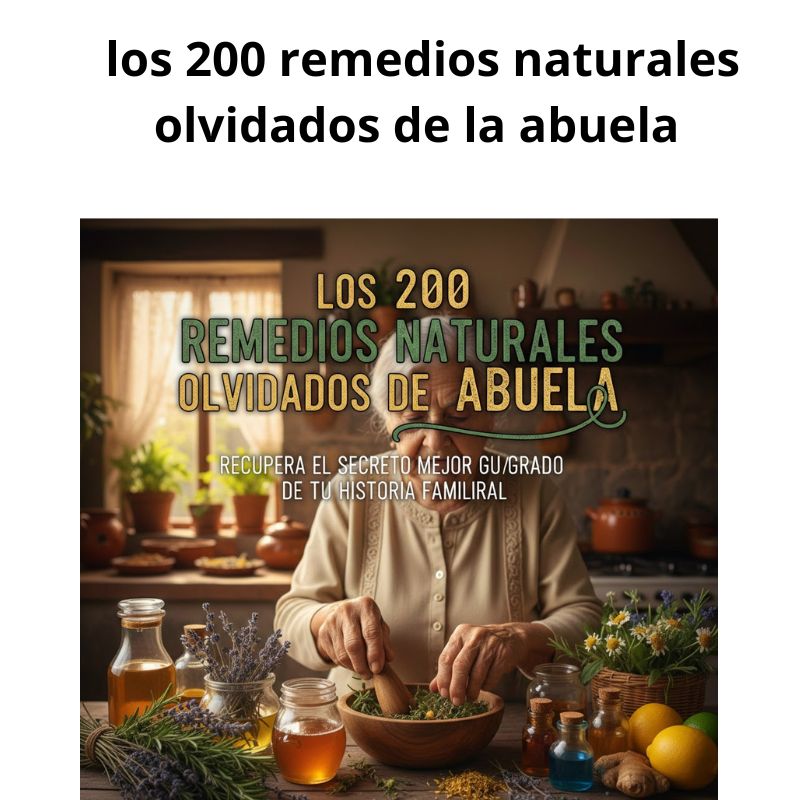 los 200 remedios naturales olvidados de la abuela