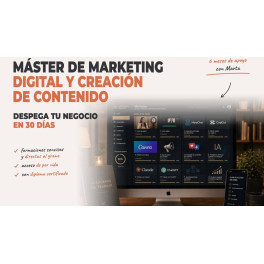 El curso Master en Marketing Digital y Creación de Contenido Academia Meraki ) es un programa integral diseñado para emprendedores